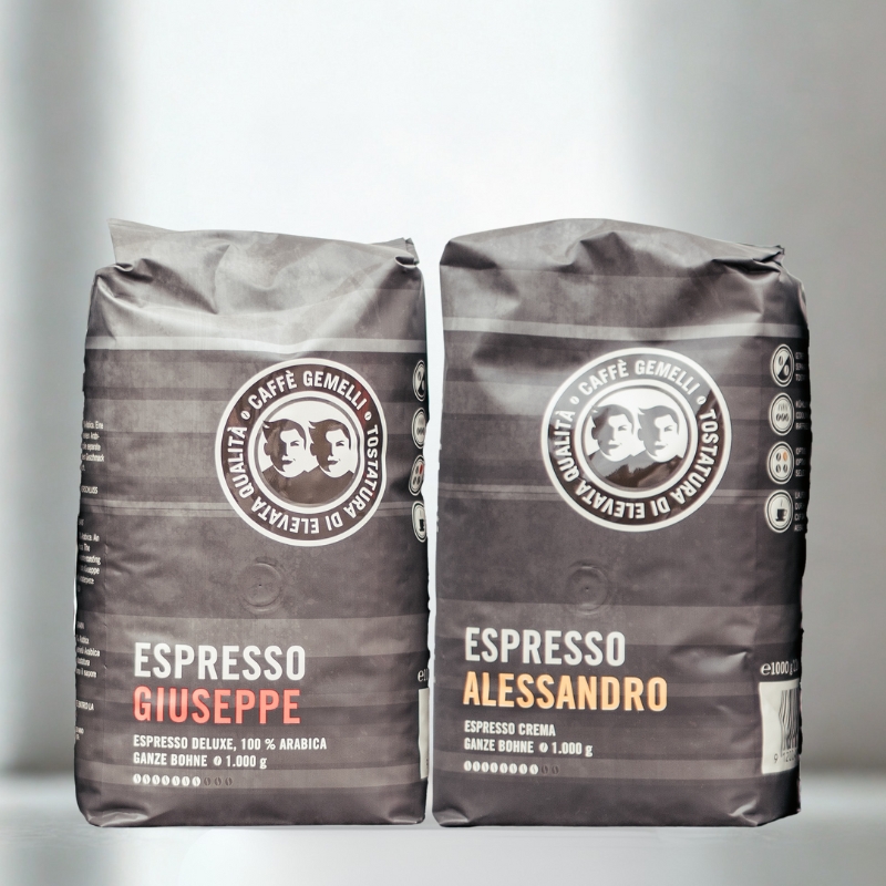 Espresso Giuseppe und Espresso Alessandro, 1 kg Arabicabohnen, 1 kg Mischung