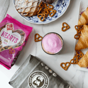 Heart-shaped pretzels for mom - give the gift of joy and indulgence on Mother's Day