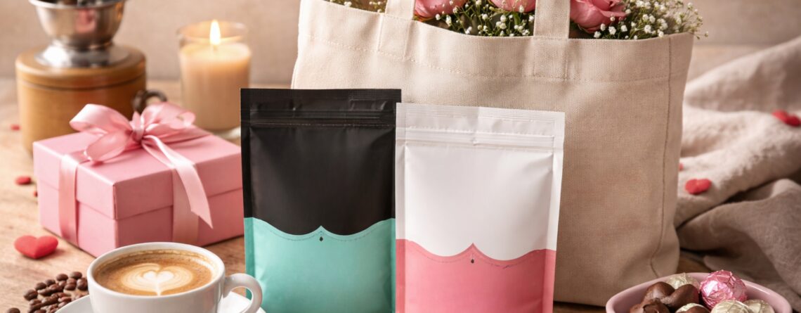 Valentinstag Geschenke, die vom herzen kommen. Kaffee und Coffeechecker
